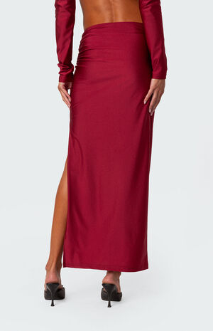 Reema Shiny Slit Maxi Skirt image number 5