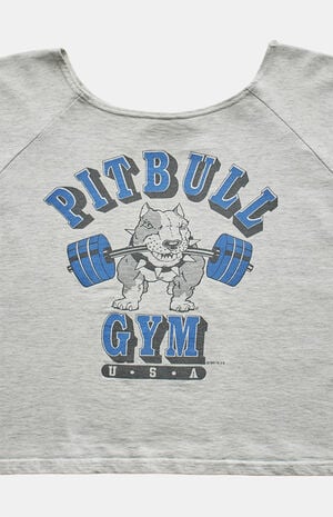 80s Pitbull Gym Cropped Graphic Top image number 5