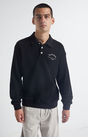By PacSun Waffle Knit Polo Sweatshirt image number 1