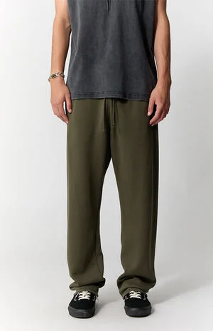 Olive Johnny Fleece Straight Sweatpants image number 2