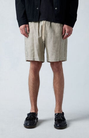 Black Russel Linen Volley Shorts image number 2