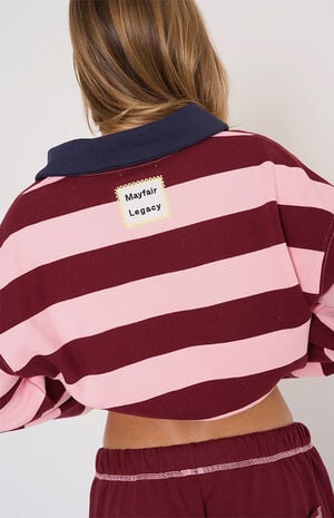 Come As You Are Striped Collar Oversized Sweatshirt image number 4