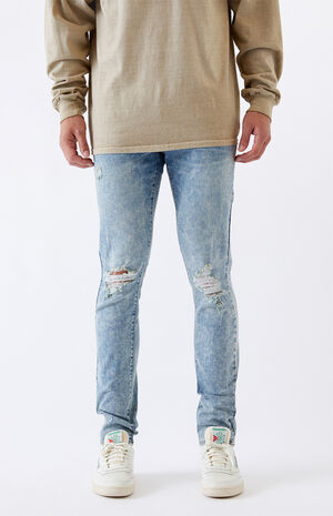 Ripped Light Skinny Jeans image number 1