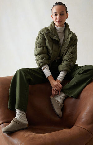 Eco Green Low Rise Wide Leg Jeans image number 5