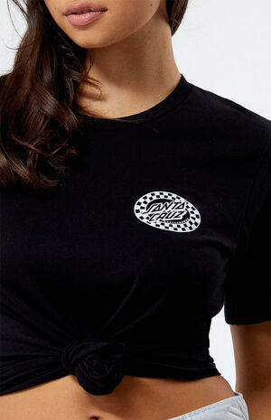 Checker Oval Mono Boyfriend T-Shirt image number 3