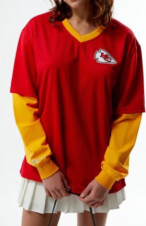 NFL Wild Collective x PacSun Kansas City Chiefs Mesh Long Sleeve Jersey image number 3