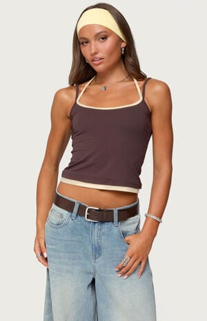 Roya Layered Halter Tank Top image number 1