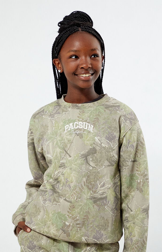 PacSun Kids Camo Crew Neck Sweatshirt PacSun