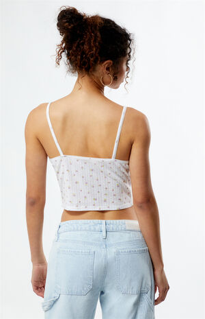 Rosalind Cinched Pointelle Tank Top image number 4