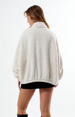 Sherpa Cropped Zip Up Jacket image number 3