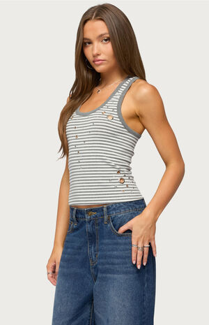 Sindy Studded & Striped Tank Top image number 2