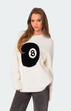 Magic 8 Oversized Chunky Knit Sweater image number 4