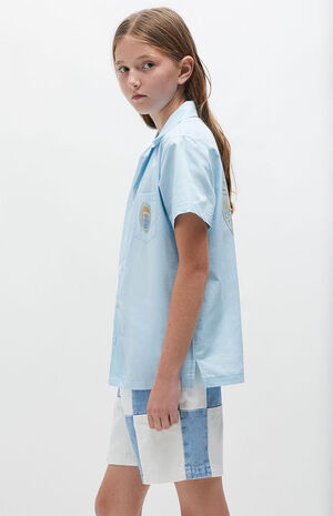 Patchwork Denim Volley Shorts image number 2