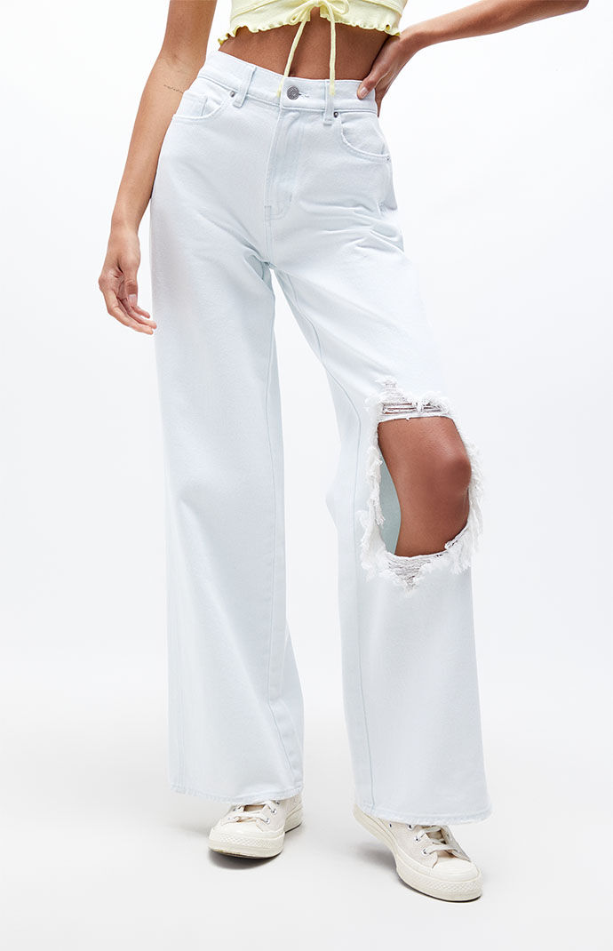 PacSun Light Blue Ripped High Waisted 