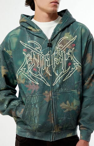 Night Spider Camo Full Zip Hoodie image number 2