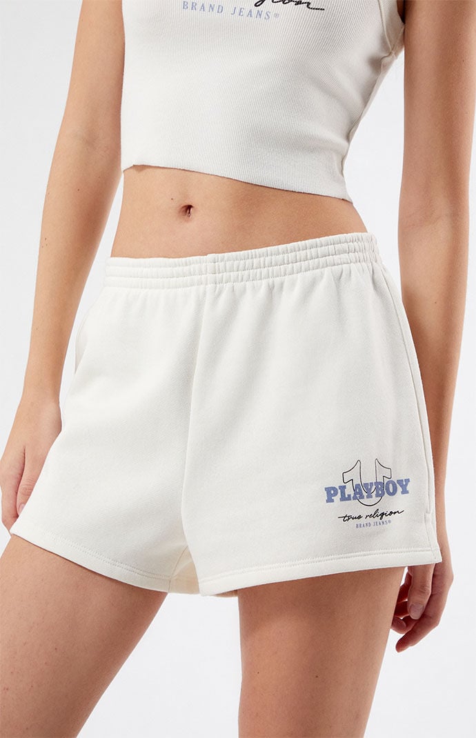 White playboy hot sale shorts