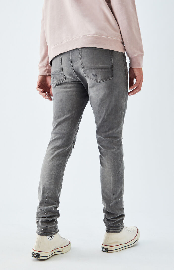 gray ripped jeans