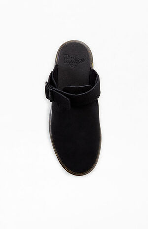 Women's Black Carlson Suede Slingback Mules image number 5