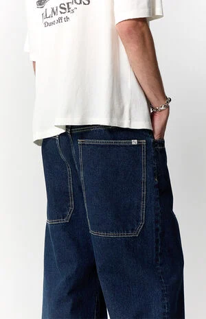 Blake Extreme Baggy Jeans Dark Indigo image number 5