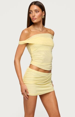 Raquela Ruched Off The Shoulder Top image number 2