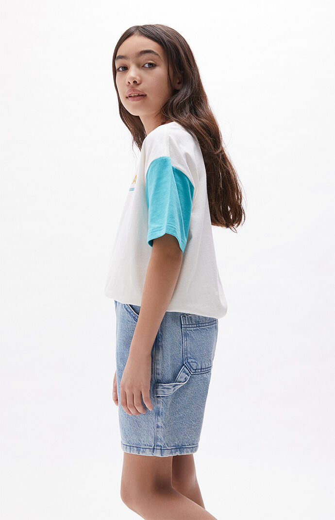 PacSun Kids Light Blue Carpenter Shorts 