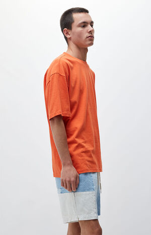 Orange Loch Solid Boxy T-Shirt image number 2