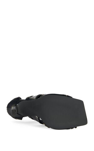 Women's Indrani Black Gladiator Stiletto Sandal Booties image number 5