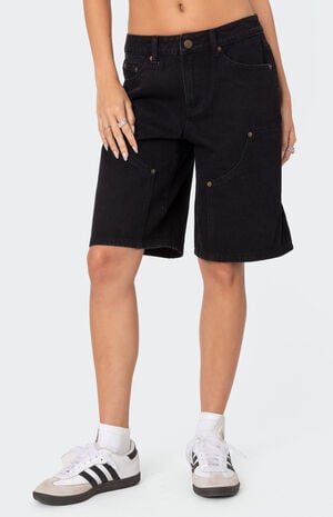 Jacqui Low Rise Denim Bermuda Shorts image number 2