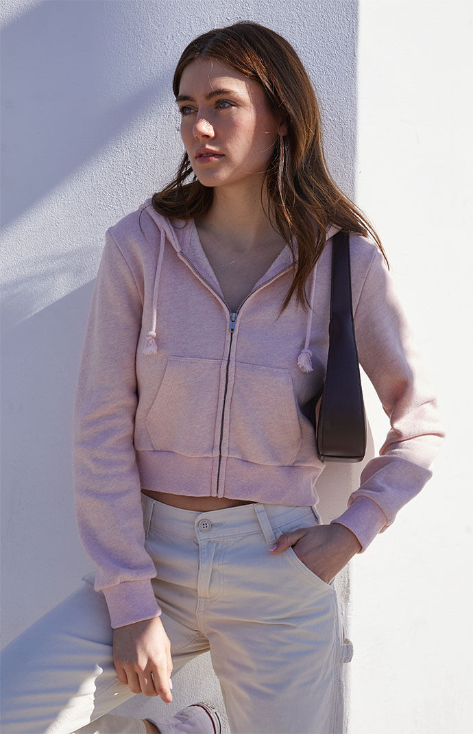 John Galt Pink Crystal Hoodie PacSun
