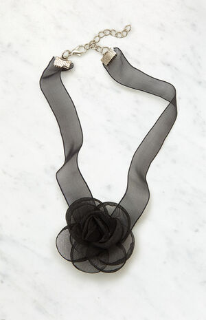 Ribbon Flower Choker image number 1