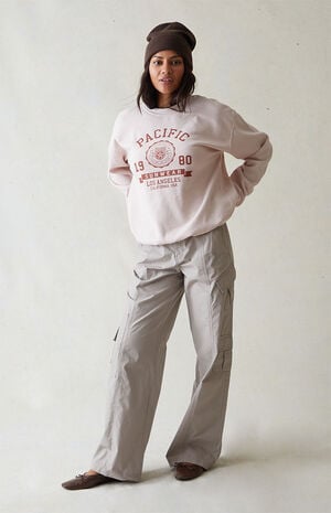 Gray Low Rise Puddle Pants image number 2