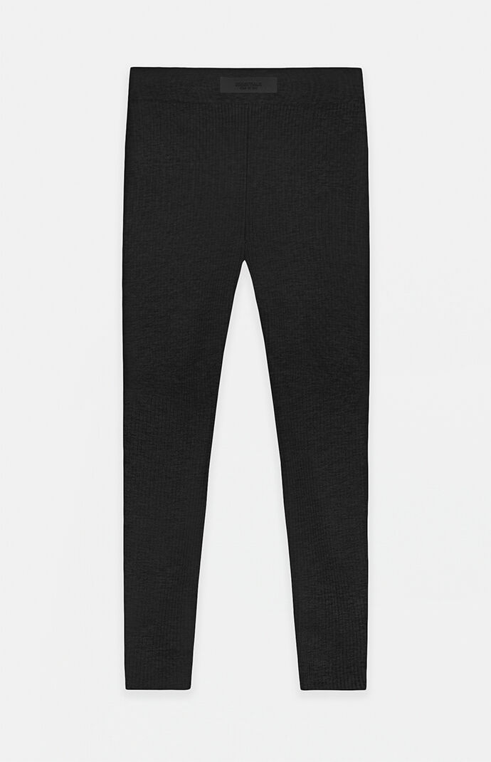 【FOG Essentials】 Women's Black Sweater Knit Leggings Fear of God Essentials Women's Black Sweater Knit Leggings