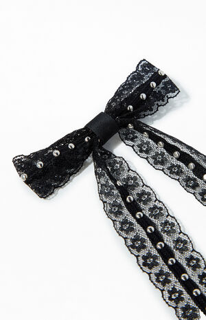 Studded Bow Barrette image number 2
