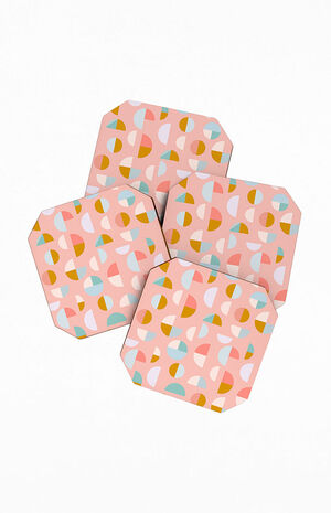 4 Pack Pink Coasters image number 1