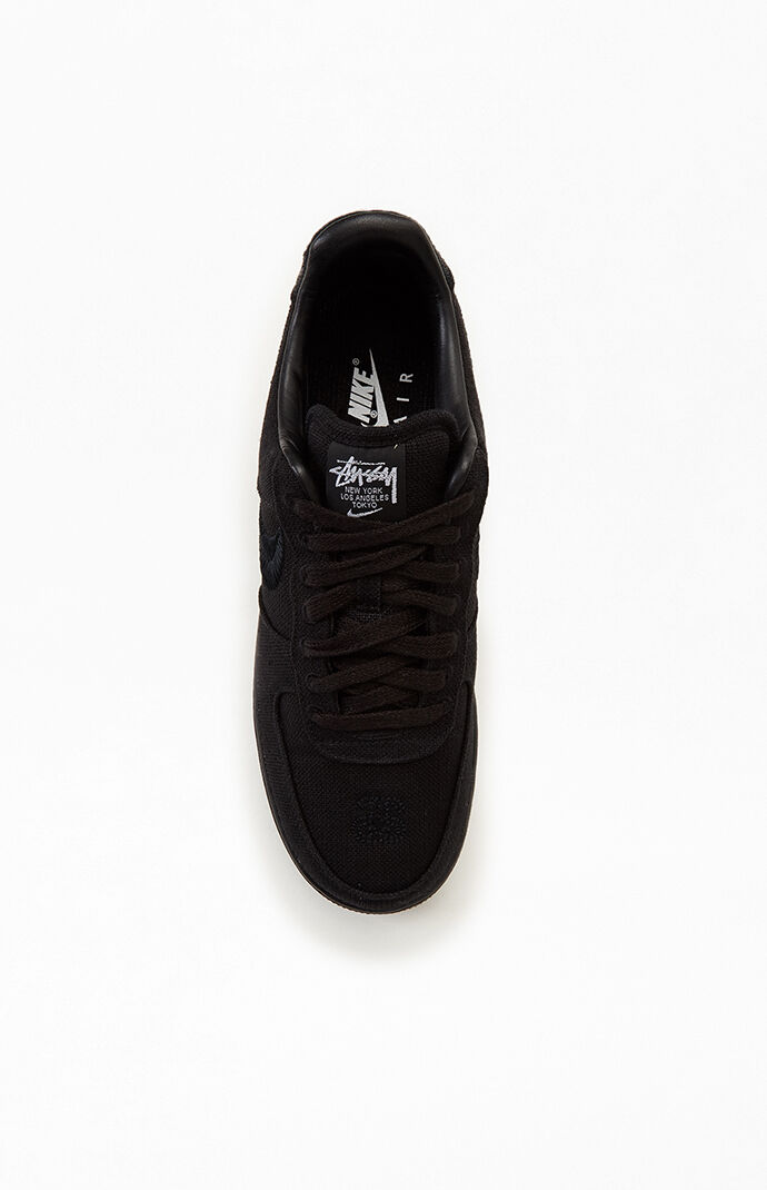 Nike Air Force 1 x Stussy Low Triple Black Shoes | PacSun