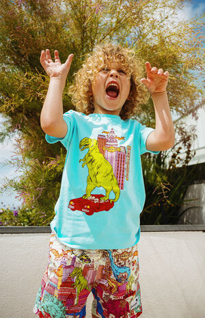 Kids Dino Takeover 5.5" Swim Trunks image number 3