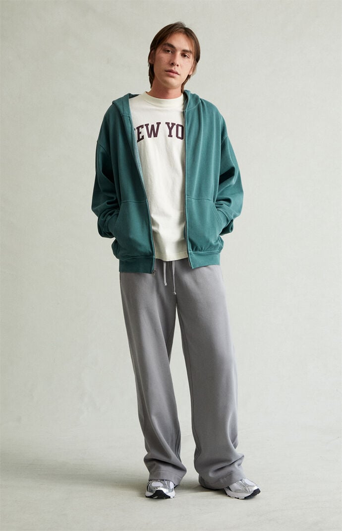 Pacsun Light Gray Fleece Extreme Baggy Sweatpants