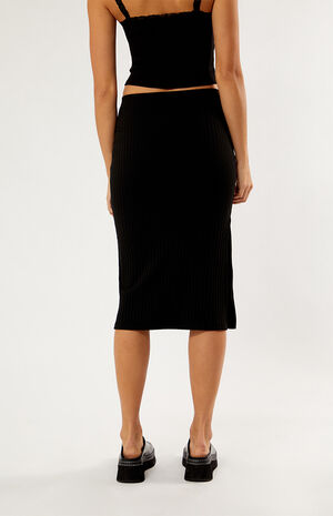 Ribbed Midi Skirt image number 4