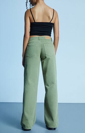 Eco Green Low Rise Baggy Jeans image number 4