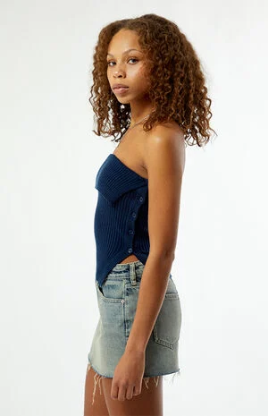 Kate Fold-Over Sweater Tube Top image number 3