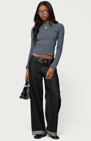 Loria Striped Boat Neck Top image number 5