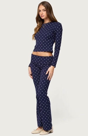 Daliya Polka Dot Long Sleeve Top image number 4