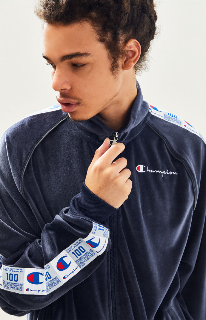 champion velour track top