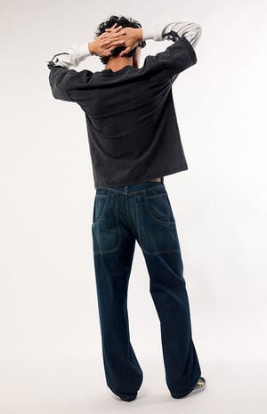 Dylan Baggy Jeans Layered Pocket Dark Wash image number 2