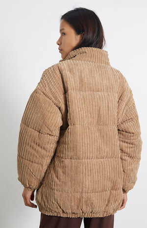 erger maken ondergoed Waarschijnlijk Daisy Street Brown Corduroy Puffer Jacket | PacSun