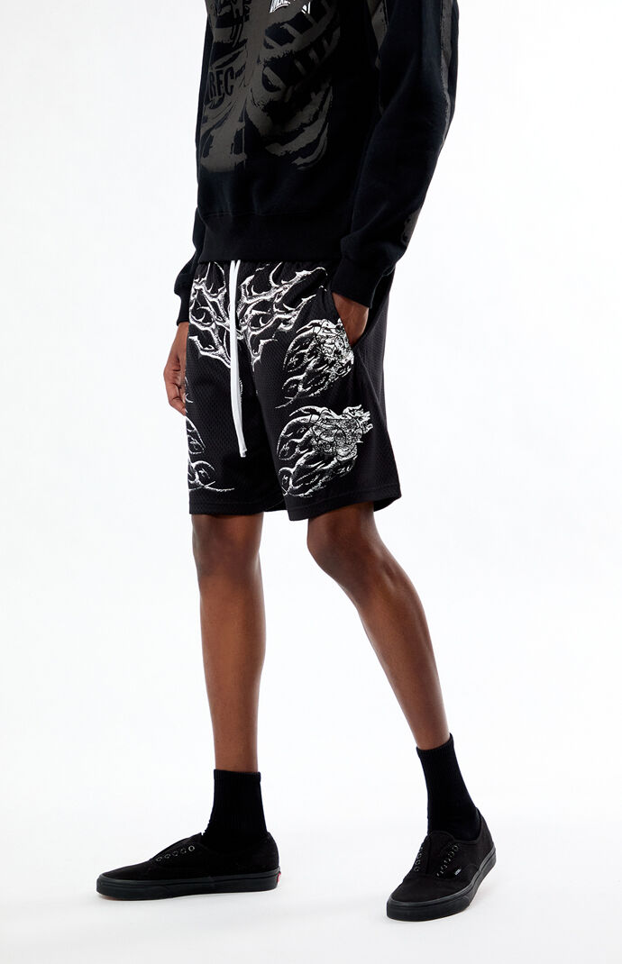 Civil Black Splinter Sig Mesh Shorts | Pacsun