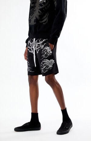 Black Splinter Sig Mesh Shorts image number 3