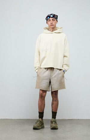 Active Khaki Cutoff Fleece Sweat Shorts image number 5