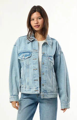 Women's '90s Jean Trucker Jacket - Abraided Art image number 2