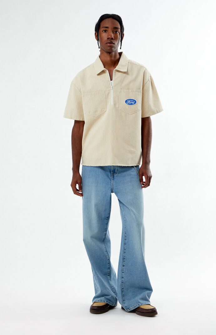 FORD Striped Quarter-Zip Shirt | PacSun